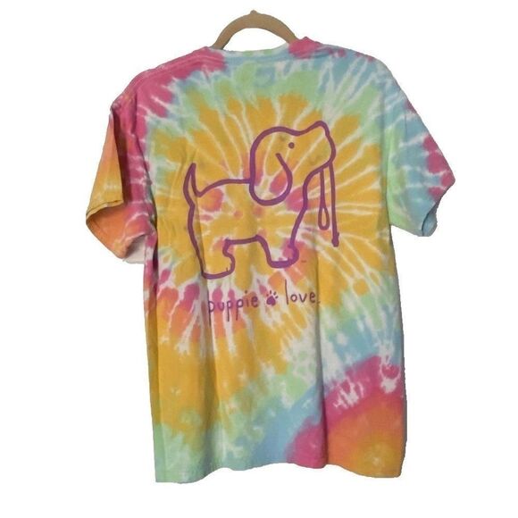 Tie dye Puppie Love t-shirt - Picture 2 of 5